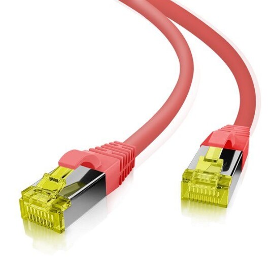 Helos Cat 6A S/Ftp 10 M 10 M Cat6a S/Ftp S-Stp Rj-45 Rj-45 Rød