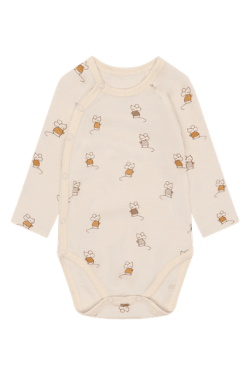 Hust & Claire Bo Mouse ull omslagsbody - off white Hust & Claire Bo Mouse ull omslagsbody - off white