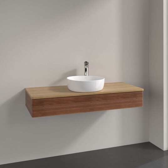 Villeroy & Boch  Antao Servantskap med 1 skuff 120x50x19 cm u/lys Valnøtt/Eik