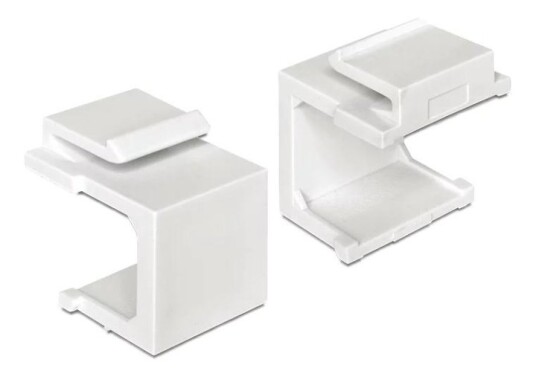 DeLOCK Keystone Dekkplate 4-pk Hvit for Kabelkomponenter