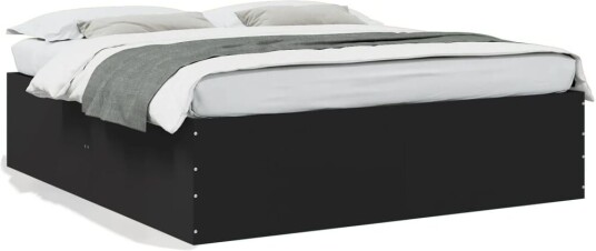 Sengeramme svart 180x200 cm konstruert tre 8721102615412