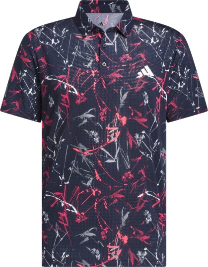 Adidas Ultimate Msh Bch Print Blå Golf pologenser herre CollegiateNavy Large
