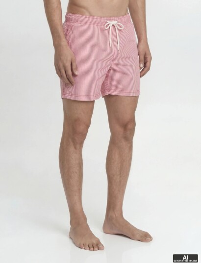 Jack & Jones Jpstmaui Ocean Seersucker Swim Shorts Ln Red XXL