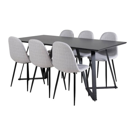 Venture Home Spisegruppe Venture Home Madde med 6 Pobbie Stoler Polyester GR20251