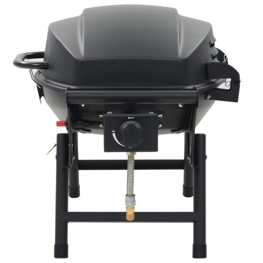 Brbar gassgrill med en kokesone svart