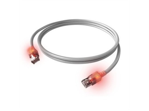 Kabel Krosowy Easylan S/Ftp Dualboot Led Cat.6A Rj45 Rj45 Lsoh Szary 1,5 M 