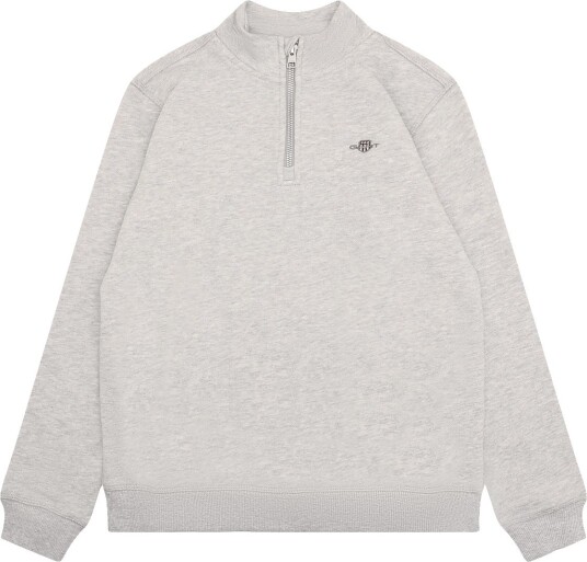 Gant Kids Shield Half Zip Sweatshirt   GREY MELANGE   176