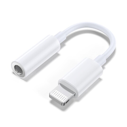 SIGN Lightning to 3.5mm AUX Adapter - White