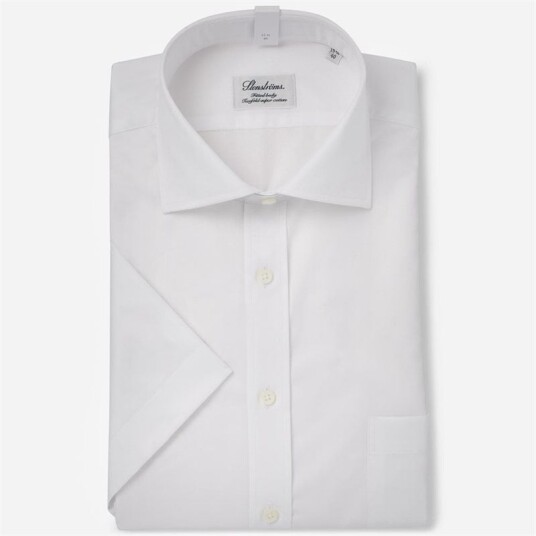 Stenströms Fitted Body Kort Erm White Stenströms Fitted Body Kort Erm White