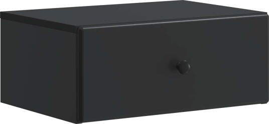  Vegghengt Nattbord Svart 49 x 34,5 x 20 cm Konstruert tre