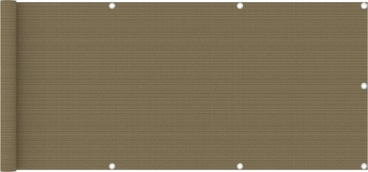 vidaXL Balkongskjerm gråbrun 75x600 cm HDPE