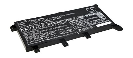 Asus F555LD-XX321H batteri (4700 mAh 7.6 V, Sort)