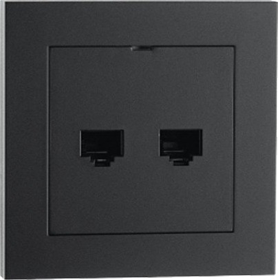 SG Innfelt 2XRJ45 CAT6 Sort