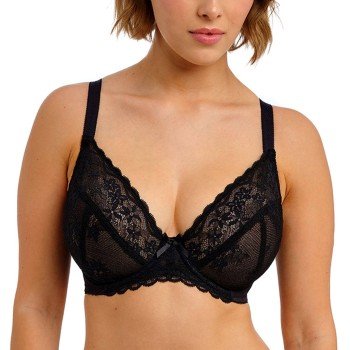 Freya BH Quinn Underwire Plunge Bra Svart E 70 Dame