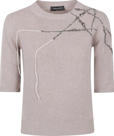 Fabiana Filippi Dame Strikkevarer Beige 2XS,