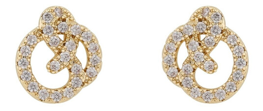 Snö Of Sweden Mayfair Knot Earring Gold/Clear