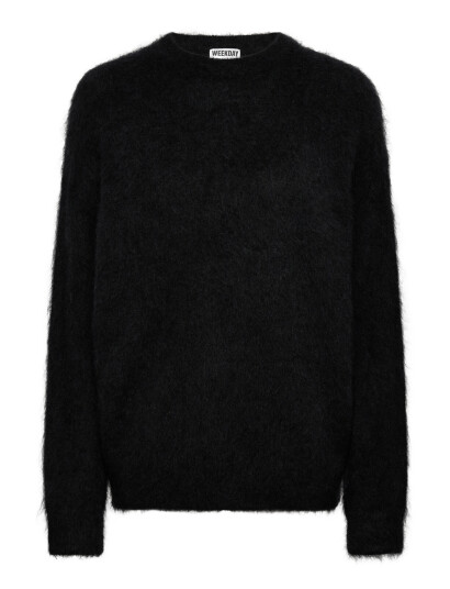 Weekday Oversized Knitted Mohair Blend Sweater Black M Weekday Oversized Knitted Mohair Blend Sweater Black M