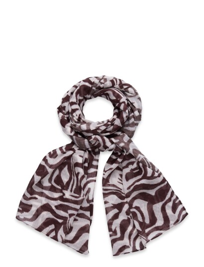 Dante6 Dante6 Liara Zebra Printed Scarf   Brown   