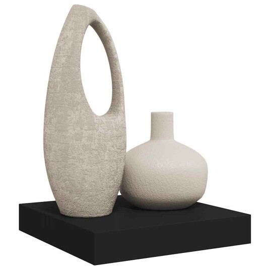 vidaXL Flytende vegghylle svart 23x23,5x3,8 cm MDF