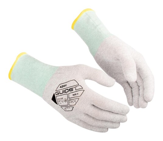 Guide Gloves 4201 Hanske nylon ESD antistat touch 10 Klær