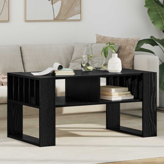 Kaffebord Svart Eik 92 x 49,5 x 45 cm Konstruert tre