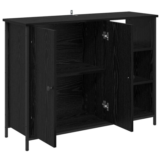 Serviesskap Svart Eik 100 x 33 x 75 cm Konstruert tre
