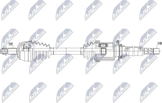 NTY NPW FT 095 Drivaksel