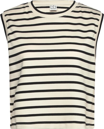ROUGE EDIT Rousarah S/L O Neck Tee   Cream   XS