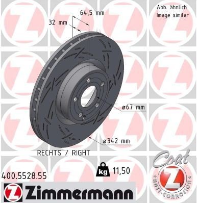 Bremseskive ZIMMERMANN 400.5528.55