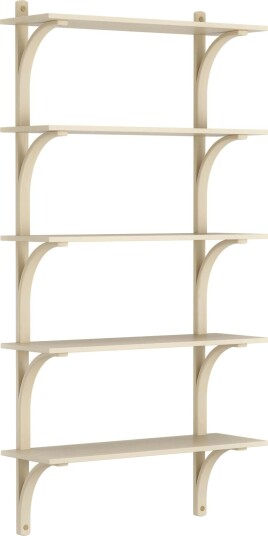 Levi Wall Shelf 90 cm Big Brass / Naturlack Ash