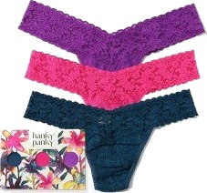 Hanky Panky Truser 6P Low Rise Lace Thong Lilla nylon One Size Dame Hanky Panky Truser 6P Low Rise Lace Thong Lilla nylon One Size Dame