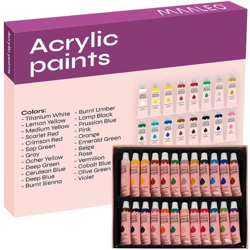 Akrylmaling Sett 24x12ml – Kunstnermaling