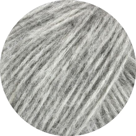 Lana Grossa Natural Alpaca Pelo Garn 3 Melange Lys Grå