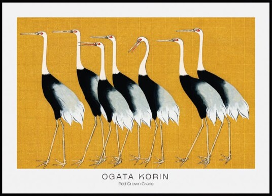Red Crown Crane By Ogata Korin Plakat Plakat / 70x100cm