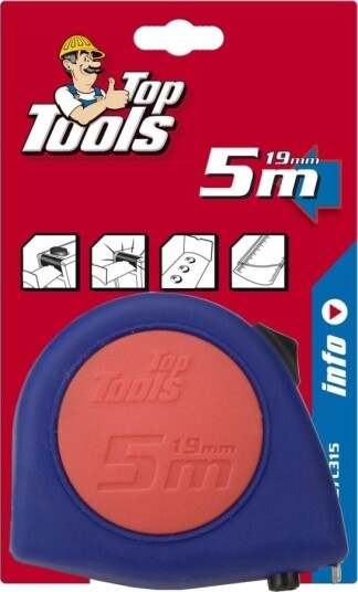 Top Tools Stålmålebånd 27C315 5m X 19mm