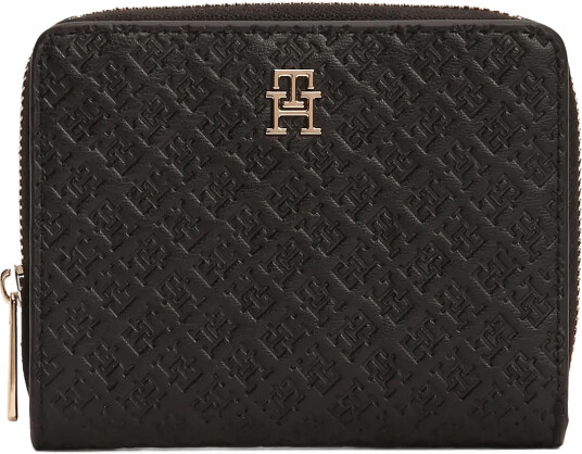 Tommy Hilfiger Th Icon Med Za W/Flap Mono   Black   ONE SIZE