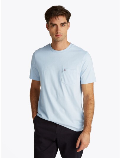 Tommy Hilfiger Essential Solid Pocket Tee - Blue - M