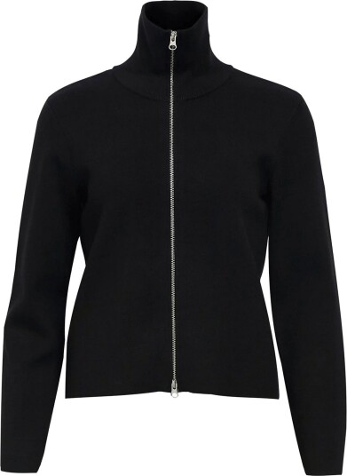 Object Objreynard L/S Re Zip Cardigan Noos Black S