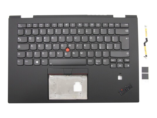 Lenovo Chicony - erstatningstastatur for bærbar PC - med Trackpoint, UltraNav - QWERTY - Italiensk - svart - med top cover (black)
