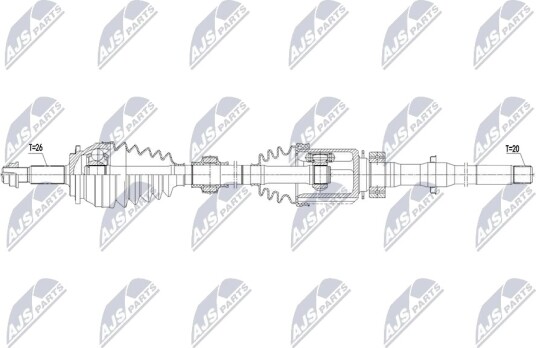 NTY NPW TY 243 Drivaksel