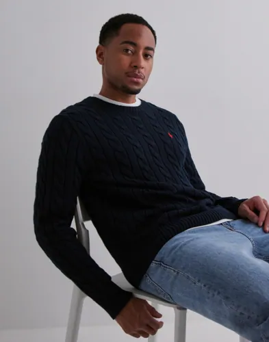 Polo Ralph Lauren Cotton Cable Sweater Strikkegensere Blå