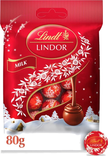 Lindt Lindor Milk Chocolate   Melkesjokolade Trøfler med Fyll 80 gram