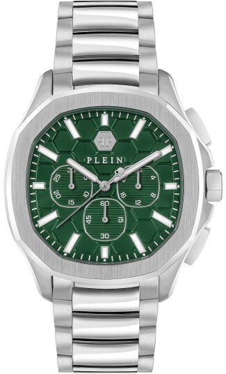 Philipp Plein Herreklokke PWSAA0223 High Conic Grønn/Stål Ø44 mm