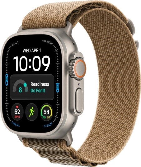Apple Watch Ultra 4 49mm CEL (naturlig titan/ørken Alpine Loop) L Apple Watch Ultra 4 49mm CEL (naturlig titan/ørken Alpine Loop) L