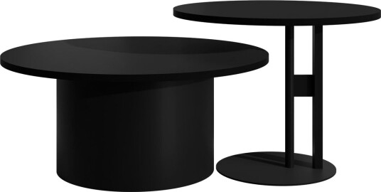 Lorvyn Sett med bord rundt 58/75 cm - Svart