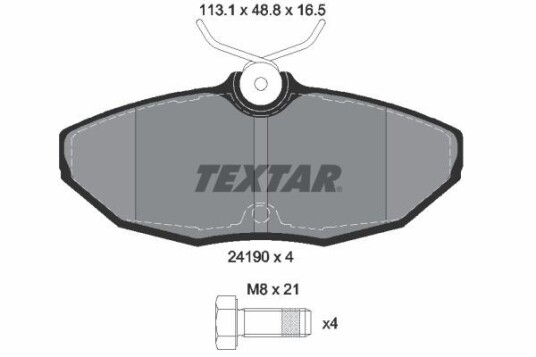 Bremseklosser TEXTAR 2419001 Bremseklosser TEXTAR 2419001