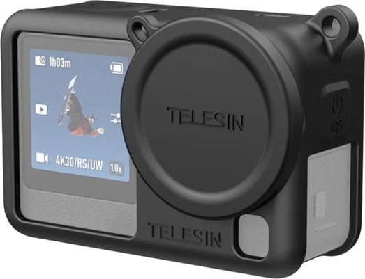 Telesin Silikonetui med stropp og lokk for DJI Osmo Action 6 Telesin Silikonetui med stropp og lokk for DJI Osmo Action 6
