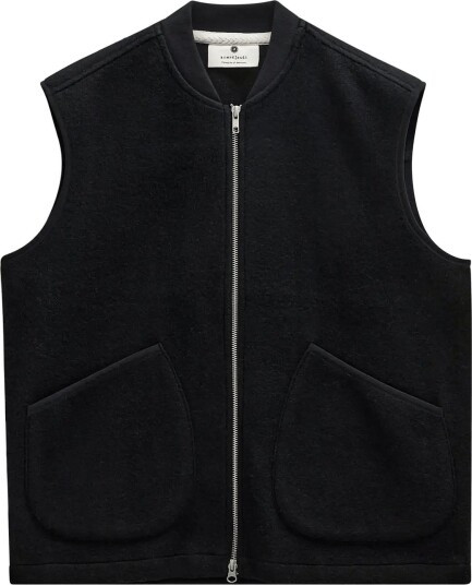 Anerkjendt Akrobin Boiled Wool Gilet CAVIAR L