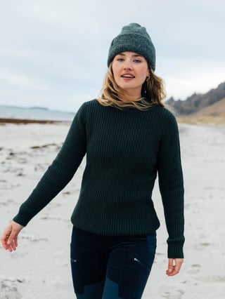 Twentyfour Mode Rib RN Sweater Grønn XS