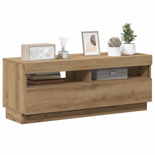 TV-benk med LED-lys artisan eik 100x35x40 cm konstruert tre 8721158437938 TV-benk med LED-lys artisan eik 100x35x40 cm konstruert tre 8721158437938